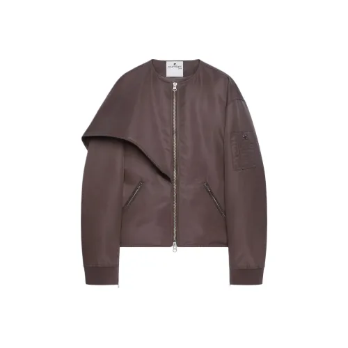 COURREGES Bow Collar Oversized Bomber Jacket