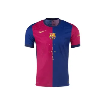Nike FC Barcelona Travis Scott T Shirt Unisex Red Blue