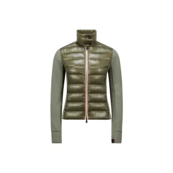 Moncler Zip Up Knit Padded Sweatshirt