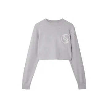 Stella McCartney S Wave Crewneck Cropped Sweatshirt