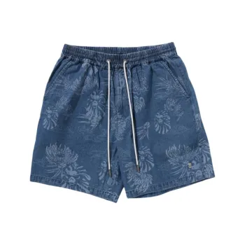 A BATHING APE Black Hawaiian Camp Ii Shorts