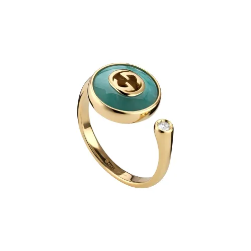 GUCCI 18K Gold, Diamond Rings Unisex Gold