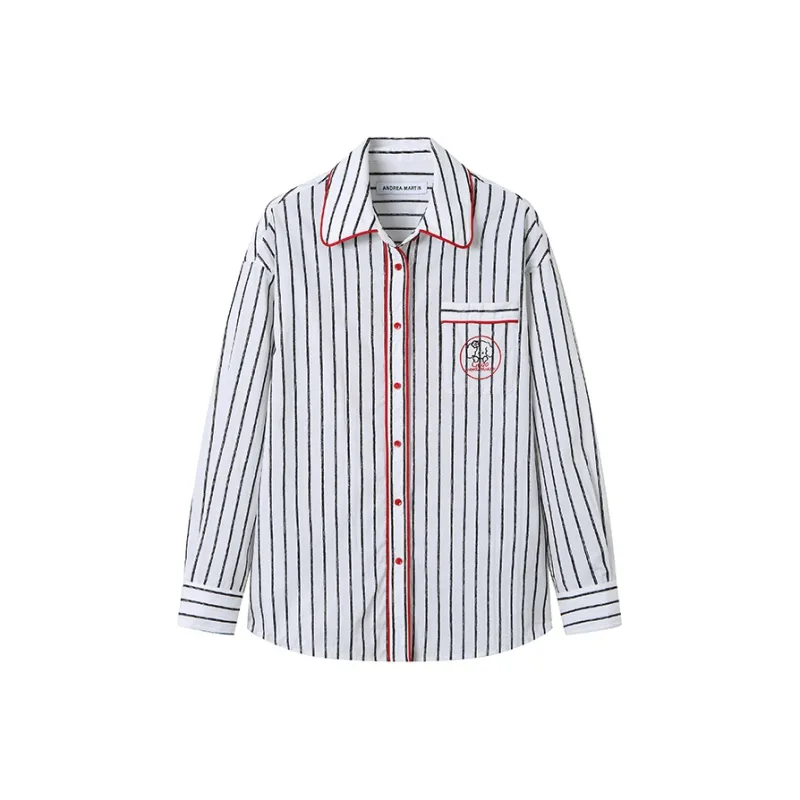 ANDREA MARTIN Shirts Women's Black/White-0