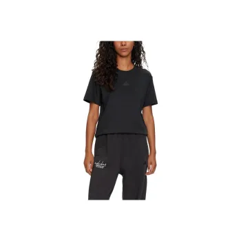 Adidas Women's Signature Graphic Print T Shirt Black