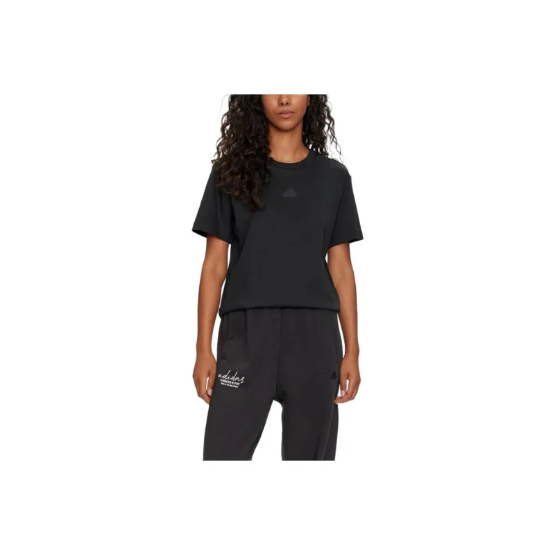 Adidas Women's Signature Graphic Print T Shirt Black-0