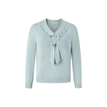 JZ Juzui Knitwear Women's Floral Light Green