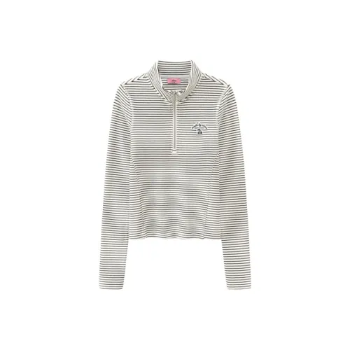 CHUU T Shirts Women's White Stripes