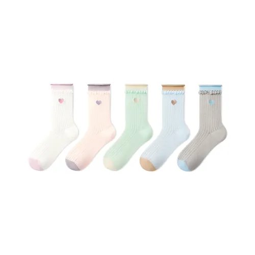 Primeet Mid Calf Socks Women's 5 Pack