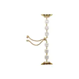 Gold Chain with White Gemstone