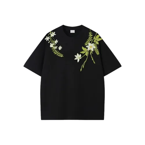 Vine Color Drop Shoulder Sleeve T Shirt Unisex