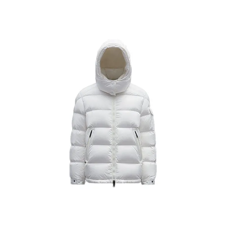 Moncler Women's Maire Short Down Jacket Glossy Off White-0