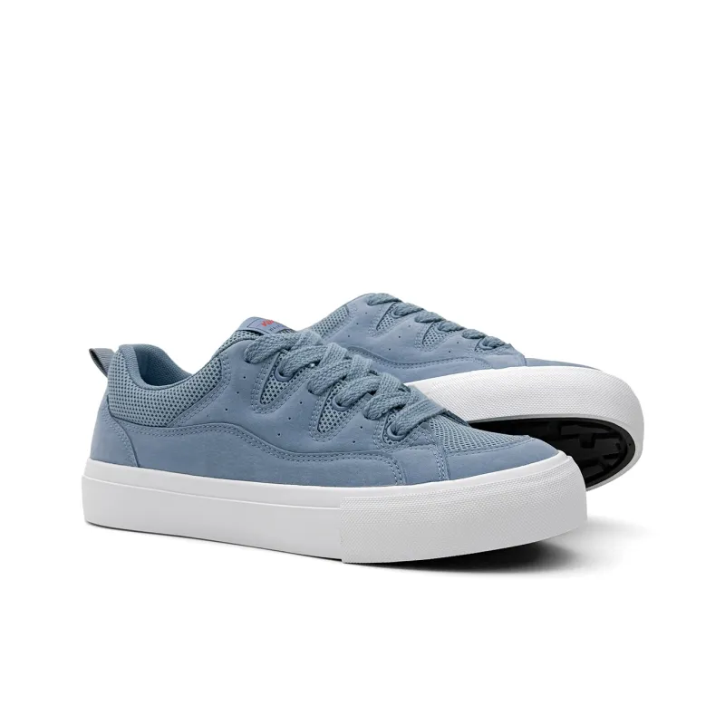 Mengsai Cushioning, Wear Resistant Low Top Skateboard Shoes Men's Sea Salt Haze Blue-3