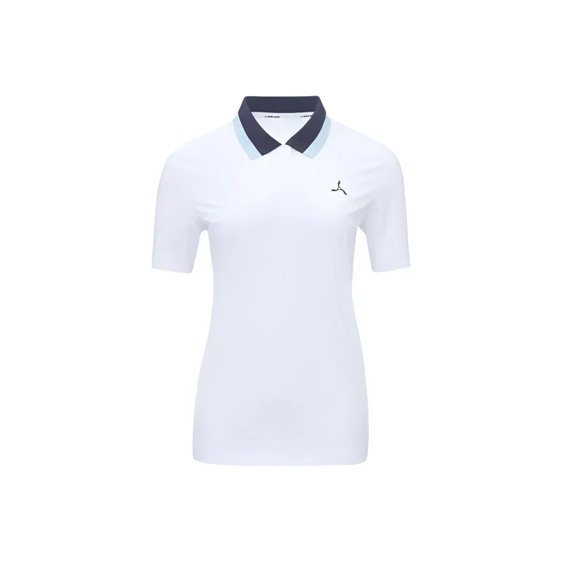 LI NING 1990 Golf Series Polo Shirt Women's Standard White-0