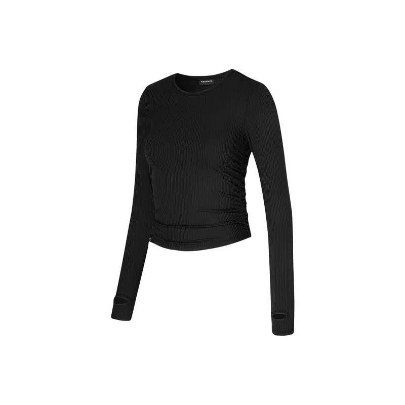 XEXYMIX Yoga T Shirt Women's Black-0