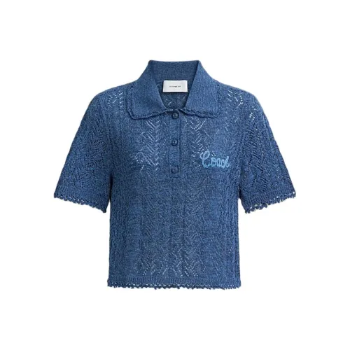 COACH SS24 Polo Shirt Women's Marine Blue