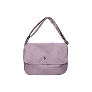 Everthames Nylon Fabric Single Pack Crossbody Bag Unisex Light Purple