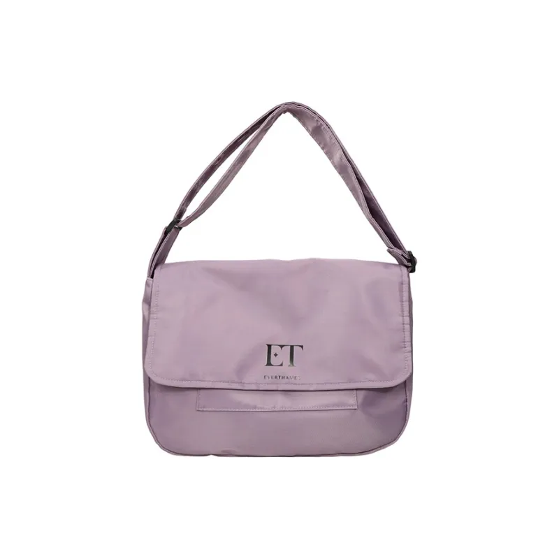 Everthames Nylon Fabric Single Pack Crossbody Bag Unisex Light Purple-0