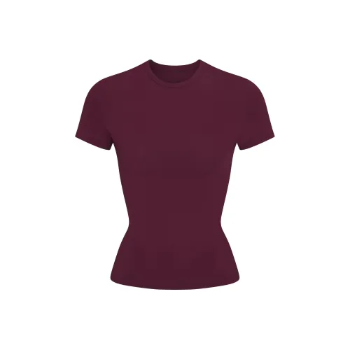 SKIMS T Shirt Regular DEEP BERRY/Deep Berry Red Women's