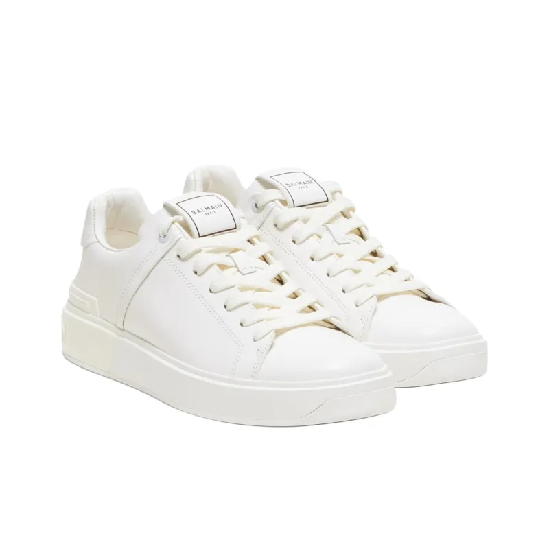 BALMAIN B Court Low Top Skateboard Shoes Women's White-2