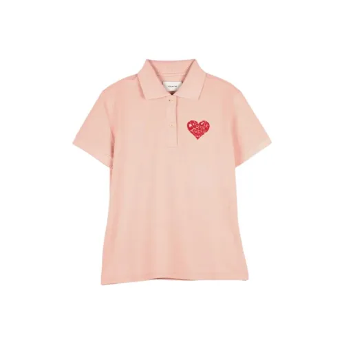 COACH SS24 Polo Shirt Women's Pink