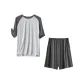 Light Gray Top+Dark Gray Shorts