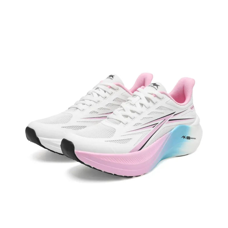 A.KNACKFUSS Slip Resistant, Abrasion Resistant, Breathable Low Top Running Shoes Unisex Pink Blue Dreamy-1
