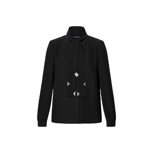 LOUIS VUITTON Monogram Accent Lavallière Blouse