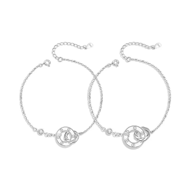 AUGUST HARMONY S925 Silver Cubic Zirconia Bracelets Unisex-2