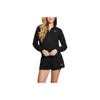 GUESS Eleanora Zip Hoodie Jackets Coats Women's Black