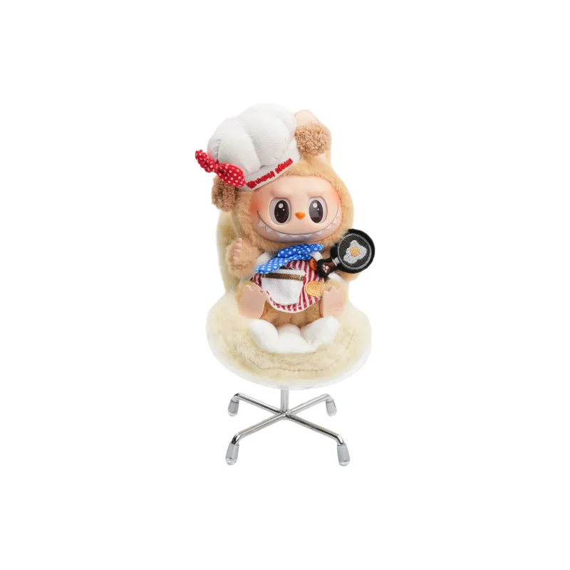 [Modified Doll] POP MART THEMONSTERS Chef Hat Hang Tag Box Labubu Vinyl, Sitting Party, Height 15CM-4