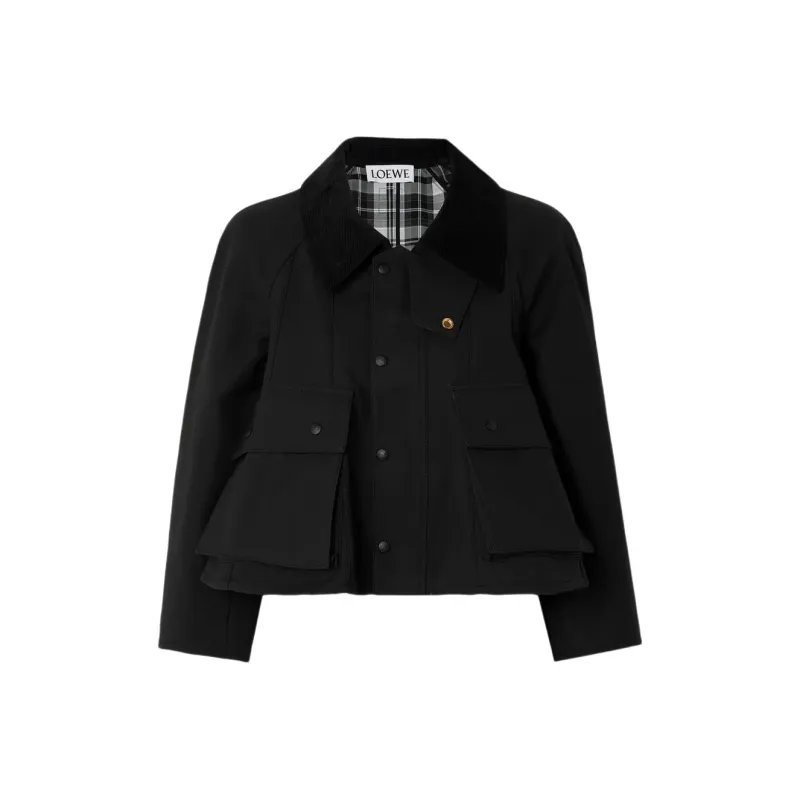 LOEWE Trapeze Jacket 'Black/Grey/White'-0