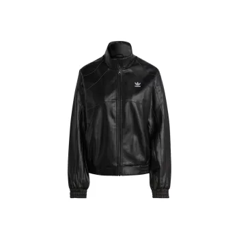 Adidas Originals FAUX LEATHER Jacket Women's Black