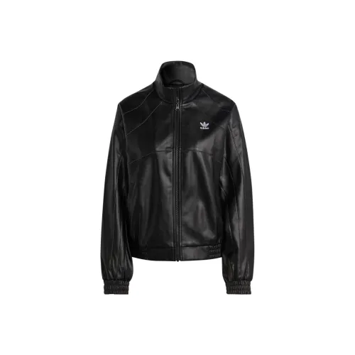 Adidas Originals FAUX LEATHER Jacket Women's Black