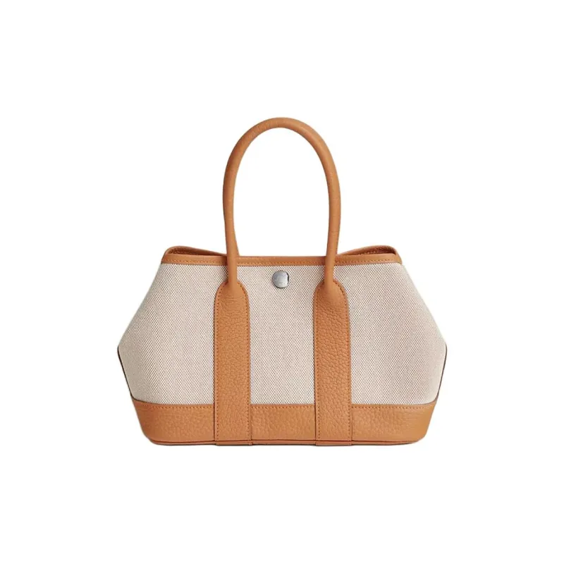 HERMES NEO GARDEN 23 Canvas With Leather Handbag Mini Women's Orange & Gray-0