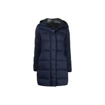 Canada Goose Logo Patch Hooded Quilted Coat
