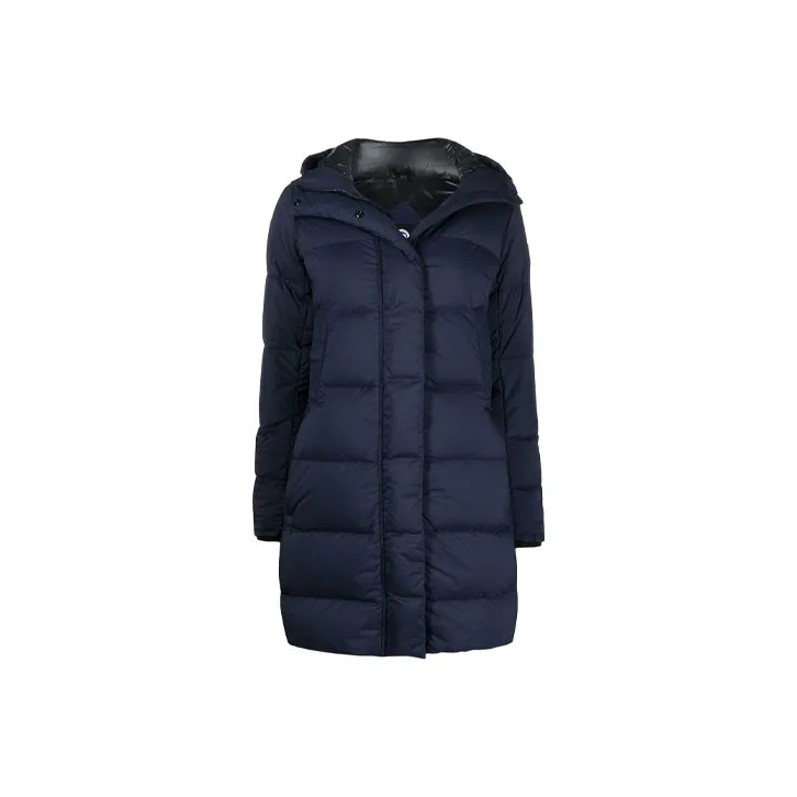 Canada Goose Logo Patch Hooded Quilted Coat-0