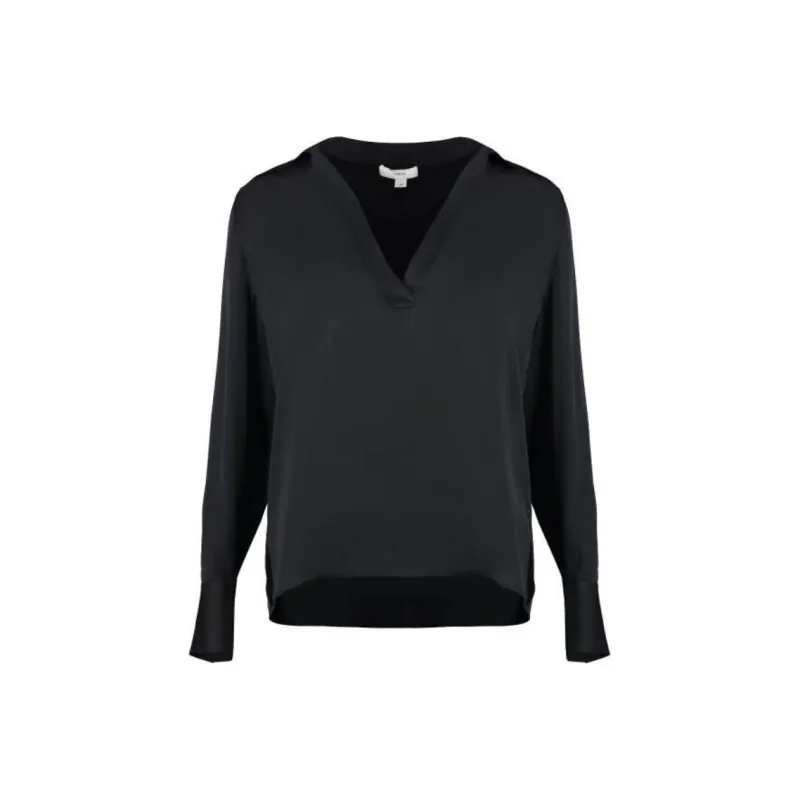VINCE Silk V neck Blouse-0