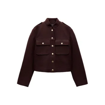 ZARA Jackets Coats Women's Burgundy Red
