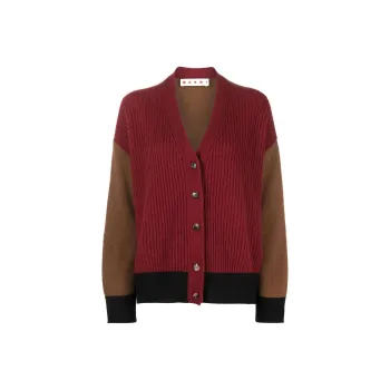MARNI Colour-block Knitted Cardigan