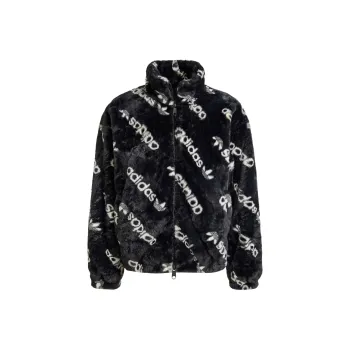Adidas Originals ALLOVER PRINT FUR Jackets Coats Women's Black