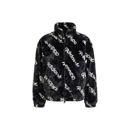 Adidas Originals ALLOVER PRINT FUR Jackets Coats Women's Black