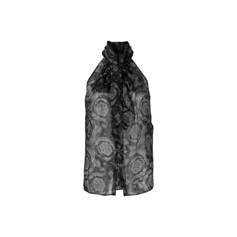VERSACE Barocco print Silk Blouse-0