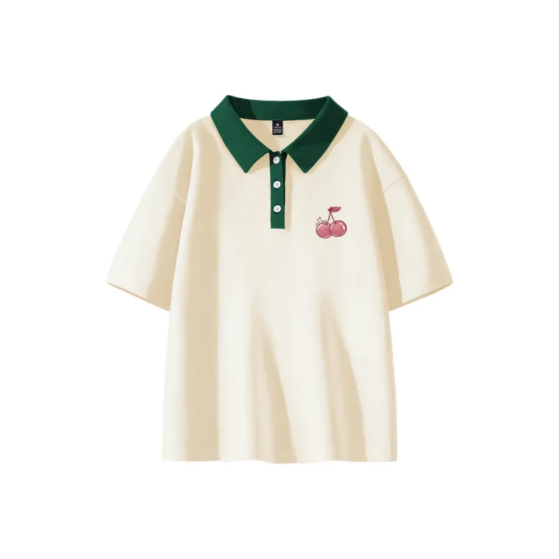 Cotton Polo Shirts Women's-3