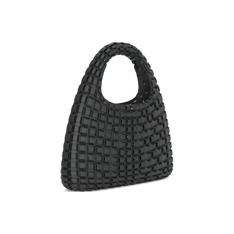 SCRY PU Handbag Medium Size Unisex Black-6