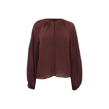 Staud Fabian Ruched Crewneck Top