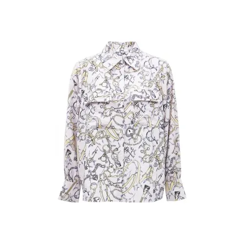 ONLY Shirts Women's HBI Pink Chain Flower All Over Print