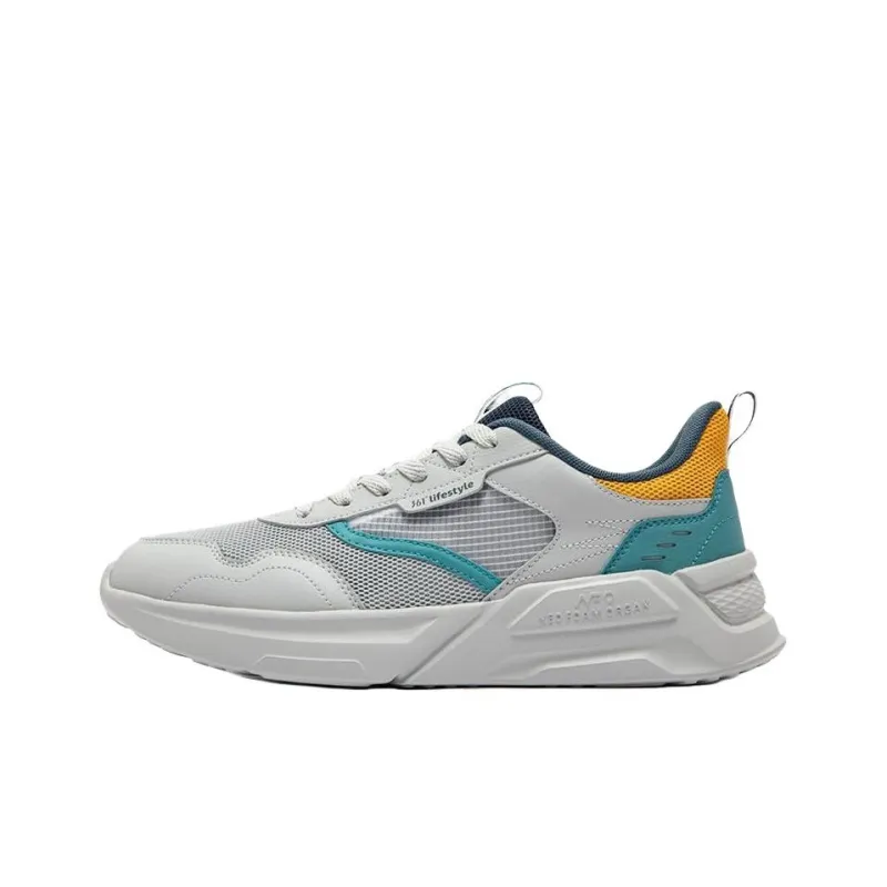 361° Life Collection Durable Breathable Low-Top Running Shoes Men's Gray Green-0