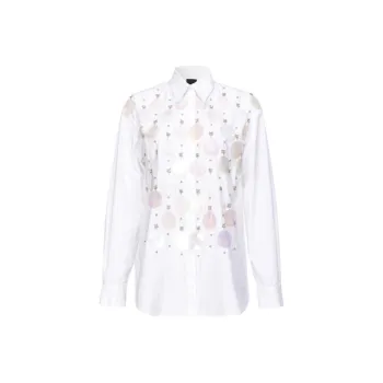 PINKO Rhinestone embellished Cotton Shirt