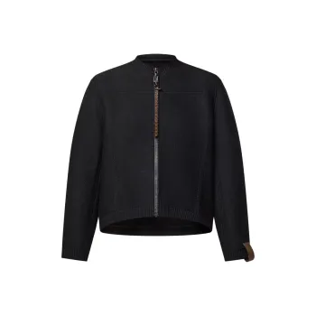 LOUIS VUITTON Compact Knit Zip Up Cardigan