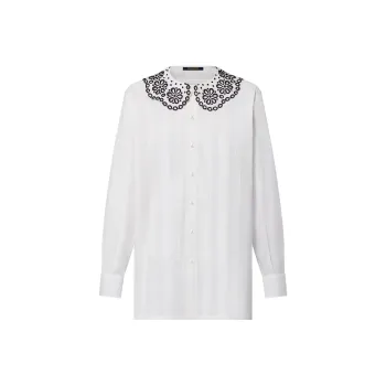 LOUIS VUITTON Broderie Anglaise Collar Shirt